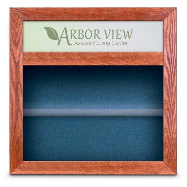 United Visual Products Outdoor Enclosed Combo Board, 42"x32", Bronze Frame/White Porc & Surf UVCB4232ODBZ-WHTPORC-SURF - main